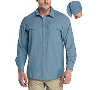 33,000ft Chemise de Sport Extérieure pour Hommes, Chemise T-Shirt Sespirante à Séchage Rapide, Protection UV 50+, Adaptée à la Randonnée et à la Pêche en Toutes Saisons, Bleu Océan 3XL