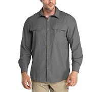 33,000ft Chemise de Sport Extérieure pour Hommes, Chemise T-Shirt Sespirante à Séchage Rapide, Protection UV 50+, Adaptée à la Randonnée et à la Pêche en Toutes Saisons, Gris Orageux XL