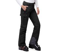 33,000ft Pantalon de ski pour femme - Imperméable - Coupe-vent - Chaud - Doublure thermique - Pantalon de randonnée - Hiver, Noir , M