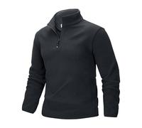 33,000ft Pull en polaire pour homme avec demi-fermeture éclair - Avec 2 poches - Micropolaire - Pour l'extérieur - Pour la randonnée et les loisirs, Charbon de bois., XXL