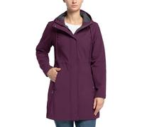 33,000ft Veste de Softshell Longue légère et imperméable pour femme, À Capuche Veste de pluie, Veste fonctionnelle coupe-vent, Activites En Exterieur à pied Randonnée Rose Carmin XL