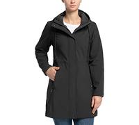 33,000ft Veste de Softshell Longue légère et imperméable pour femme, À Capuche Veste de pluie, Veste fonctionnelle coupe-vent, Activites En Exterieur à pied Randonnée Noir M