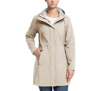 33,000ft Veste de Softshell Longue légère et imperméable pour femme, À Capuche Veste de pluie, Veste fonctionnelle coupe-vent, Activites En Exterieur à pied Randonnée Beige XL