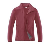 33,000ft Veste polaire légère pour femme, Fermeture Éclair Intégrale, Veste Col montant sport, avec 4 grandes poches, randonnée, Sports de Plein air, Escalade, Trekking Rouge Rouille L