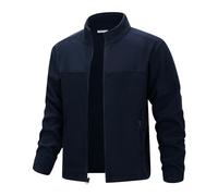 33,000ft Veste polaire légère pour homme - Veste demi-saison - Veste polaire chaude - Veste d'hiver pour la randonnée, les loisirs, le trekking, bleu foncé, L