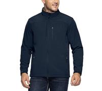 33,000ft Veste softshell pour homme - Veste demi-saison déperlante - Doublure en polaire chaude - Veste d'extérieur fonctionnelle - Veste de randonnée légère avec col montant, Bleu joyau., L
