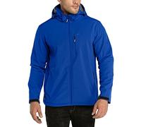 33,000ft Veste Softshell pour Hommes, D'hiver Manteau Chaude Coupe-vent Imperméable avec Chapeau Détachable pour la Randonnée, le Camping