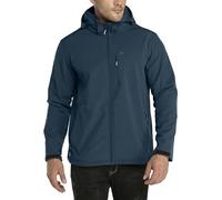 33,000ft Veste Softshell pour Hommes, D'hiver Manteau Chaude Coupe-vent Imperméable avec Chapeau Détachable pour la Randonnée, le Camping