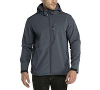 33,000ft Veste Softshell pour Hommes, D'hiver Manteau Chaude Coupe-vent Imperméable avec Chapeau Détachable pour la Randonnée, le Camping