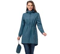 33,000ft Vêtement de pluie imperméable, poncho de pluie léger et respirant coupe-vent à capuche, fine pliable longue manteaux imperméables femme Maroc Bleu M