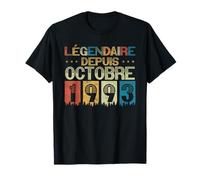 33 Ans Anniversaire Millésime Vintage Homme Octobre 1993 T-Shirt