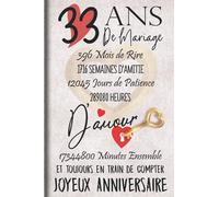 33 Ans de Mariage et Toujours en train de Compter: Cadeau d'anniversaire 33ans de mariage pour les couples, carnet ligné, 100 pages, 6 po x 9 po (15,2 x 22,9 cm)