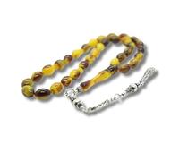 33 Chapelet de prière islamique Tesbih fait à la main Faturan Misbaha Amber Prayerbeads Bakalite Tasbeeh Tasbih Turkish Kehribar Ambre naturel Ay Yildiz Türkiye Osmanli Naturel
