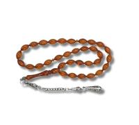 33 Chapelet de prière islamique Tesbih fait à la main Faturan Misbaha Amber Prayerbeads Bakalite Tasbeeh Tasbih Turkish Kehribar Ambre naturel Ay Yildiz Türkiye Osmanli Naturel Orange