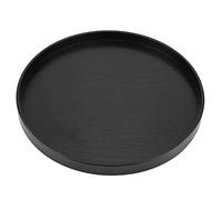 33 cm plateau en bois naturel plateau à thé rond noir plateau multifonction eau boisson collations dessert plateau de service pour la maison Restaurant Tea House Bar