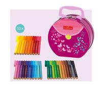 33 feutres de coloriage - Boîte métal en forme de sac à main - Faber-Castell - C