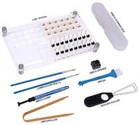 33 Lube Station Outil De Commutation De Clavier Acrylique Diy Plateforme De Retrait À Double Plateau Avec Boîte De Rangement Pour Clavier Mécanique Cherry