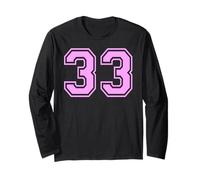 33 numéro Trente-Trois Sports Universitaire Fille Assortie Manche Longue