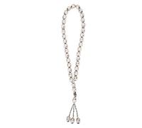 33 perles Chapelet musulman de prière tibétain résine Mala collier bouddhiste Stretch Bracelet chapelet culte fournitures accessoire (blanc)