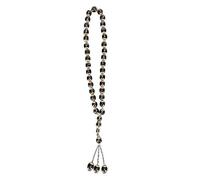 33 perles musulmanes perles de prière tibétain résine Mala collier bouddhiste Stretch Bracelet chapelet culte fournitures accessoire(Noir)