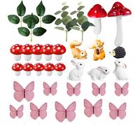 33 Pièces Décoration Gâteau Anniversaire Thème Forêt Animales