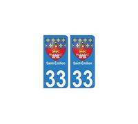 33 Saint-Émilion autocollant plaque blason armoiries stickers département - Angles : arrondis
