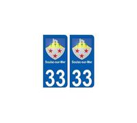 33 Soulac-sur-Mer blason ville sticker autocollant plaque - Angles : arrondis