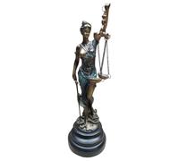 33 x 12 x 10 cm, sculpture en résine, écailles et épée, statue de justice, décoration européenne, cadeau d'avocat, finition bronze