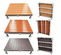 33"x33" Modular Wood Composite Outdoor Decking Platform For Patio & Events | Adjustable Height, Flooring Deck Kit, Waterproof, Free Combination, High Load-Bearing, Anti-Slip(Redwood color)