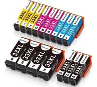 33 XL Pack de 16 Cartouches d'encre Compatible avec Epson 33 33XL Cartouche,pour Expression Premium XP-530 XP-540 XP-630 XP-635 XP-640 XP-645 XP-830 XP-900 XP-7100(Q911)