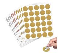330 Pièces Autocollant à Gratter 25mm Rond Cartes à Gratter Scratch Card Sticker pour DIY Carte Postale Surprise Secret(Or/Argent/Rose)