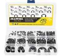 330 Pièces Circlips E-clips, Anneau de Retenue Assortiment，14 Tailles - M1.5 M2 M2.5 M3 M3.5 M4 M5 M6 M7 M8 M9 M10 M12 M15 E-Clips Anneaux de retenue pour Fixer Poulies à Engrenages de Roulement
