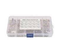 330 pièces inserts filetés, M2 M2,5 M3 M4 M5 Kit d'assortiment d'écrous moletés métriques à filetage femelle, insert de réglage thermique en laiton pour composants en plastique et