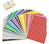 3300 Pcs Gommettes Autocollantes Rondes, 10mm Couleur Codage Étiquettes Pastille Couleur Autocollante pour Fournitures de Bureau Famille École Calendriers, Gommettes Rondes Multicolore