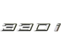 330i Emblème Decal Car Numéro Derrière Lettre Autocollant Zinc Badge Style 3D Convient pour BMW 330i Car Model Silver