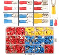 330pcs Cosses électriques à Sertir, 15 Sortes Cosse Electrique Automobile Cosses Voiture, Cosse Male Femelle Assortiment Cosse Electrique Plate 2.8mm 4.8mm 6.3mm, Connecteurs électriques Kit a Sertir