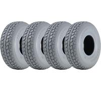 330x100 Mobility Scooter Tyres Grey Block Pneumatic Non Marking 400-5 (Set of 4)