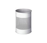 Durable 331010 corbeille à papier ronde 15 litres hauteur 31,5 cm en métal peint avec perforations coloris gris Gris