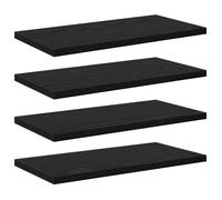 332235& Planches de bibliothèque - 4 pcs en chêne noir, 40x20x1.5 cm, en - Bois - Panneaux de particules.