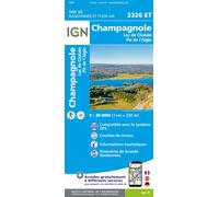 IGN – Carte de randonnée TOP 25 n°3326 ET – Champagnole, lac de Chalain & Pic de l'Aigle – Carte