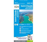Carte de randonnée IGN TOP 25 n° 3327 OT - St-Claude & lac de Vouglans (PNR du Haut Jura)