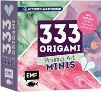 333 Origami Minis - Pouring Art - Dein dekorativer Wendeblock zum kreativen Falten & Notieren: Mit Notizfunktion, Origami-Anleitungen und 333 hochwertigen Papieren im süßen Mini-Format
