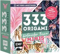 333 Origami Minis - Watercolor Fauna: Dein dekorativer Wendeblock zum kreativen Falten & Notieren (Papier: 70 g/m², 9x9 cm)