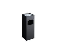 Durable 333101 Cendrier Sur Pied Carrée En Métal Avec Sable Noir