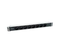 Equip Regleta 8 Tomas para Rack 19 1U Negro