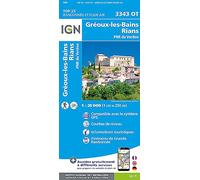 Carte de randonnée IGN TOP 25 n° 3343 OT - Gréoux-les-Bains & Rians (PNR du Verdon)