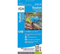 IGN – Carte de randonnée TOP 25 n° 3346 OT – Toulon, Le Gros Cerveau, Mont Faron