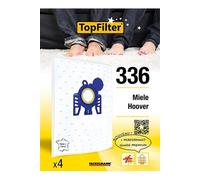 336, 4 sacs aspirateur pour Miele, Hoover, boîte de sacs d'aspiration en non-tissé, 4 sacs à poussière (30 x 26 x 0,1 cm)