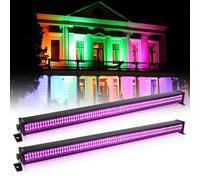 336 LED Barre Wallwasher, 120W U`King RGBW Lumière de Scène Console, Stroboscope Effet Tempête Chapiteau Projecteurs pour Scène Bar DJ Soiree Fête Disco Éclairage Mariage, 2 pièce