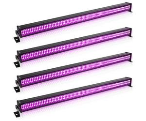 336 RGBW LED Barre Wallwasher, Lumière de Scène Console, Stroboscope Tempête Chapiteau Effet pour DJ Bar Soiree Fête Disco Éclairage Mariage Halloween Noël, 4 pièce